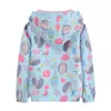 Promoção Jaquetas da menina Outerwear dos desenhos animados Hedgehog padrão duplo camada de algodão forro respirável crianças casacos roupas 201106