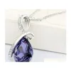 Hangende ketting Oostenrijk Crystal kettingen sieraden mode dames sieraden fit 925 zilveren legering mix kleur