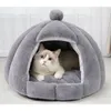 애완 동물 텐트 개집 겨울 따뜻한 둥지 부드러운 ttyteps 잠자는 매트 패드 고품질 코튼 작은 개 고양이 침대 강아지 집 201223