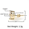 Herren Hip -Hop -Ohrohrringe Schmuck hochwertige modische runde Gold Silber simulierte Diamantohrring für MEN288B