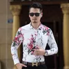 Camicie casual da uomo 2021 Camicia moda autunno Slim Fit Manica lunga floreale Abbigliamento uomo Tendenza Fiore Plus Size 7XL