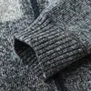 Plus Rozmiar XXXL Mens sweter Vintage Designer Dzianiny Sweterkownie Mężczyźni Europejski Styl Mężczyzna Swetry Płaszcz Wzór Scargan Wełna A384