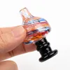 Narghilè americano colorato Bubber Carb Cap Banger Nails Dabber per bong in vetro Dab Oil Rigs