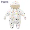 Ircomll pasgeboren baby jongen meisje winter rompertjes peuter baby lange mouw jumpsuit katoen baby kostuum kruipen kinderen kleding kosten LJ201023