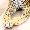 87cm Length Real Life Animal Leopard Toy Doll Soft Plush Simulation Lying Leopard Gift for Boys Juguetes Brinquedos Home Decor LJ201126