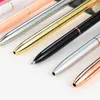 38 Färg Ballpoint Pen Big Diamond Design Pennor Partihandel Mode Metall Ballpen Pen Refill Black Fashion School Office Supplies