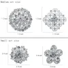 24Pcs/Set Brooch Flower for Womens Jewelry Rhinestone Broaches Pins Lot Bouquet Accessories For Women Bag Clothing Hats Scarves 201009