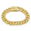 Link Chain Hip Hop Street Rock Bustdown Bracelet Gold Plate Fashion armbanden schip AB12312106680