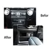 Kolfiberbil Cigarettändare panel Decoration Trim for Toyota 4Runner 2010 Up Car Interior Accessories2229