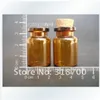 1000/lot 6ml Amber Glass Bottle with cork lid 1/4oz brown small sample Vials 22*35*12.5mm stopper glass container