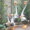 Desenhos Animados Imitação Duck Objetos Decorativos Casa Jardim Pátio Decoração Resina Animal Cor Pintura Artesanato