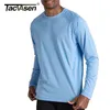 TACVASEN Men's Sun Protection T-shirts Summer UPF 50+ Long Sleeve Performance Quick Dry Breathable Hiking Fish UV-Proof 220309