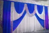 2019 recentemente design 3x6 medidor branco cor casamento cordões cortina \ fundo de palco mais barato preço