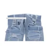 Chłopak Hole Ripped Jeans Kobiety Spodnie Fajne Denim Vintage Proste Dżinsy Dla Dziewczyny Mid Walia Dorywczo Spodnie Kobiet Niebieskie Kolory 201109