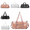 Women Travel Bag Transparent Sports Handbag PVC Waterproof Shoulder Bag Carry-On Suitcase Luggage Removable Strap