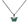 Collier papillon changeant de couleur mignon pendentif de détection de température femmes colliers bijoux de mode volonté et sable