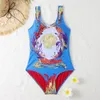 Strand Sommer Bikini Frauen einteiliger Badeanzug Designer Fashion Blumendruck Pool Schwimmanzug sexy einteiliger Stil 71021