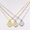 2020 Stainless steel heart-shaped necklace short female jewelry 18k gold titanium peach heart necklace pendant for woman