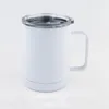 Sublimação Tumblers em branco carro com punho caneca de café de aço inoxidável beber em branco transferência térmica de transferência térmica automático canecas 10oz mar ffc5143