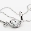 New Quartz Vintage Small White Steel Snowflake Pocket Watch Necklace Vintage Jewelry Wholesale Sweater Chain Fashion Copper Color Steel