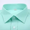 Yaz İş İşi Gömlek Kare Kısa Kollu Artı Boyut S ila 7xl Katı Dimi Çizgili Resmi Erkekler Elbise Gömlek Solma 220216