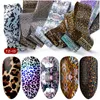 10 sztuk Holograficzny Nail Art Transfer Folia Naklejka 4x120 cm Starry AB Laser Papier Okładki Klej Naklejki Nails Akcesoria do dekoracji