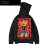 HMZ Hip Hop Streetwear sweat à capuche hommes ours lettre imprimer pull automne Harajuku coton décontracté à capuche 220215