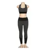 2pc Mulheres Outfit Yoga Set Fitness Gym Gym Roupas Esportivas Correndo Bras e Leggings Seamless Tracksuits Sport Sets1