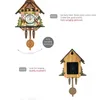 Orologio da parete antico a cucù in legno Orologio con sveglia a forma di uccello, Campana, Decorazioni per la casa 0062715