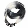 Hänghalsband hartshartspendnat halsband kvinnor silkes halsduk smycken dekoration mode höst etnisk julklapp1