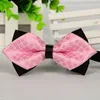 Moda Man's Embandding Wedding Ties Sukienka Elegancka regulowana muszka w kratka wzór biznesowy Koszulka Bowtie