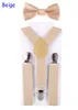 10set New Children Kids Boy Girls Clip-on Y Back Elastic Suspenders with Bow Tie Set Adjustable Braces Christmas gift full