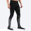 Heren jeans mannen hiphop gescheurd 2022 gradiënt denim broek slim fit vintage cowboys broek mannelijke D30