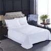 Set biancheria da letto in cotone setoso di lusso bianco argento 4 pezzi Set di biancheria da letto chic ricamo farfalla US Queen King size Copripiumino set di lenzuola 201022