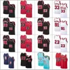 Scottie 33 Pippen Jerseys 23 Retro Chicagos Jerseys MJ Dennis 91 Rodman North Carolina State University Mesh Basketball Jersey