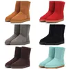 Women Classic Middle snow boots 5825 keep warm boot comfortable Sheepskin Plush casual Half boots Beautiful gifts with card dust bag