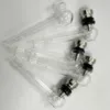 Ultimi tubi in vetro Pyrex trasparente Tubi portatili in metallo rimovibile per erbe secche Ciotola per tabacco Tubi per tubi di alta qualità fatti a mano DHL Free