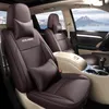 Housses de siège de voiture personnalisées pour Toyota Highlander 2015 2016 2017 2018 Siège en cuir PU spécial tête et soutien du cou oreiller taille ensemble