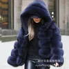 Damesbont Faux 2021 Top Mode Winter Korte Jas Vrouwen Elegante Dikke Warme Bovenkleding Fake Jacket Mink Jassen Dames Mode1