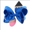 Accessoires Cheveux Bébé, Enfants Maternité Enfants Bow-Knot Épingle À Cheveux Retour À L'école Saison Bébé Filles Crayon Arc Barrettes 4.5-5 Pouces C643 Dr