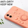 Cas de téléphones portables pour iPhone 12 11 Pro Max XR XR XS 8 plus 7 SE 2021 6 6S Couleur de macaron Soft Silicone Cover Handder Handrope3445278