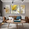 Foglia d'oro astratta nordica stampa moderna tela fotografica stampata dipinto interno soggiorno murale