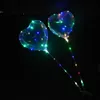 NEWParty Decoration Heart-shaped LED Large Size Bobo Balloon With 13.8 Inch Tow Bar Valentine's Day String Lights Balloons Colorful RRE
