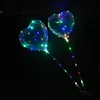 NEWPARTY DECORATIE Hartvormige LED Grootformaat Bobo Ballon met 13.8 inch Tow Bar Valentijnsdag String Lights Ballonnen Kleurrijke RRE