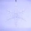 20 قطعة / الوحدة عيد الميلاد snowflake شكل واضح الكريستال البلاستيك diy الزخرفية كرافت السنة الجديدة عيد الميلاد شجرة الحلي نافذة الديكور 201127