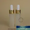 50pcs / Promoção Lot 15ml Fosco frasco de petróleo essencial 15g de perfume de vidro Amostragem Vial Com Gota de Ouro Lid Refillbale contianer