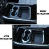 ABS Carbon Fiber Central Cup Holder Storage Compartment Panel For Dodge RAM 1500 Auto Interior Accessories