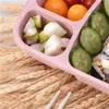 Viajar Ao Ar Livre Portátil Lunch Caixas Plásticas Quadrado Bento Bolos Capas Cozinha Alimentos separados Recipientes de Armazenamento de Alimentos Trabalho Nova Chegada 3 2HH F2