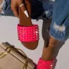 2020 Kobiet kapcie Klapki Lato Kobiety Kryształ Diament Bling Beach Slids Sandals Casual Shoes Slip On Slipper Y220301