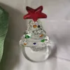 Crystal Christmas Tree Figurine Holiday Fermacarte Collection Souvenir Handcrafted Xmas Gift Home Table Decor 201203